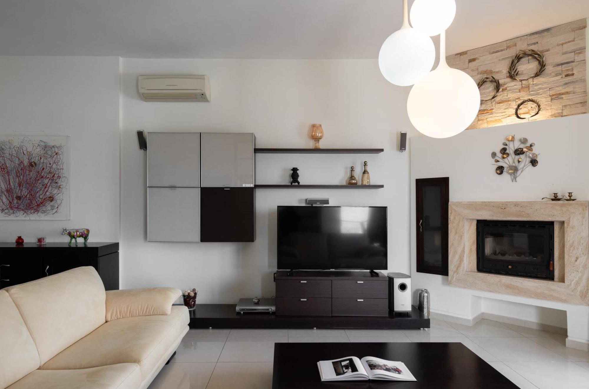 Central Seaview Heven Apartment In Fira  Exteriör bild