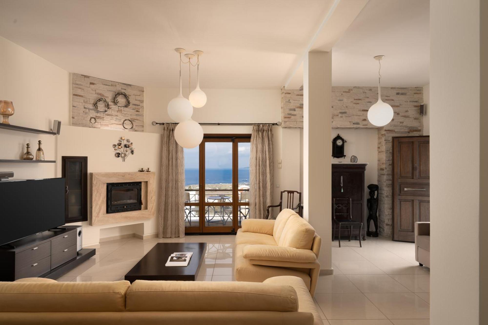 Central Seaview Heven Apartment In Fira  Exteriör bild
